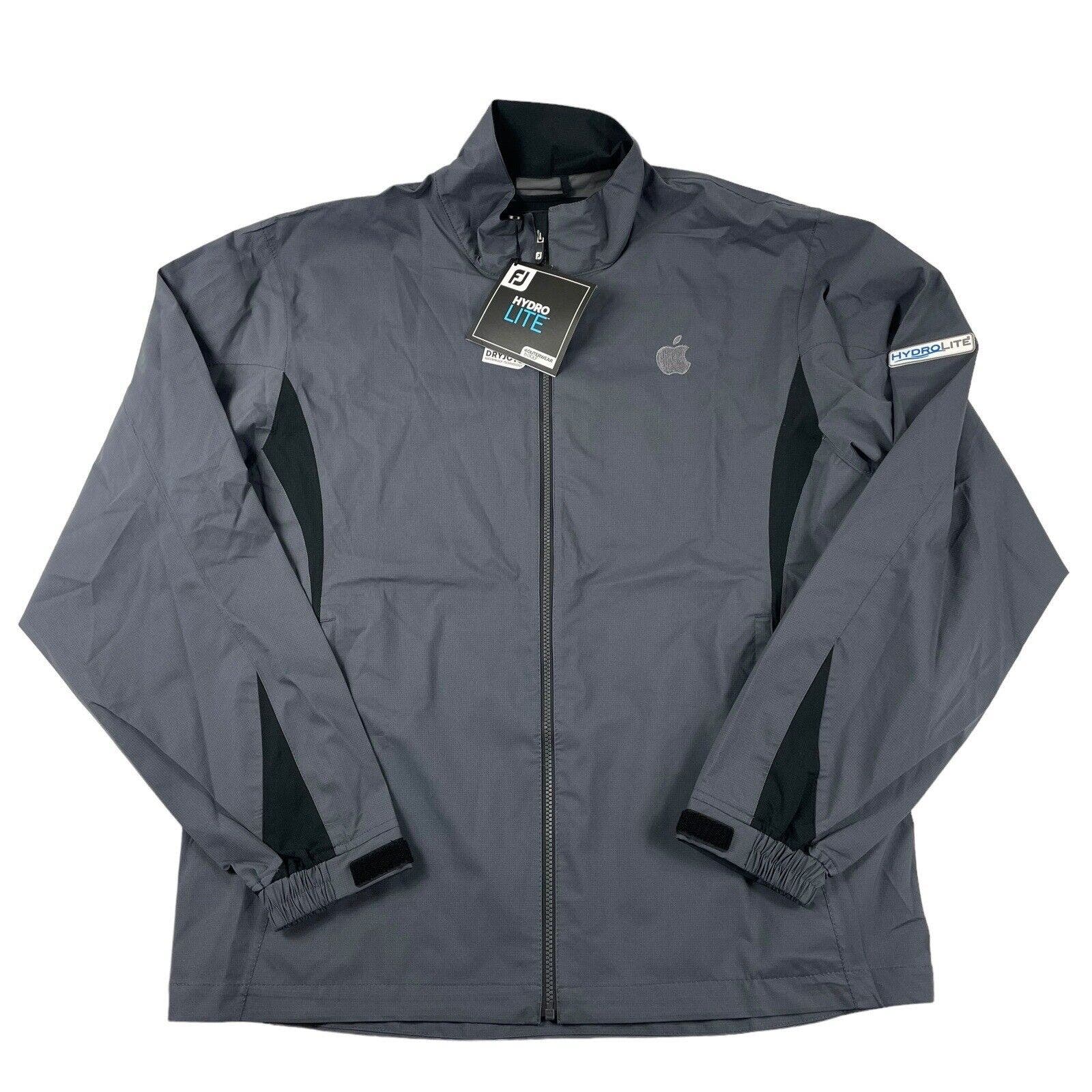 FJ Footjoy Dryjoys Apple Mens Full Zip Gray Hyrdolite Jacket Size M NWT