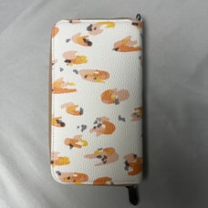 Thirty-One Zip Wallet All About The Benjamins Soft Watercolor Spots Pebble NWOT