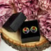 Graduated Color Water Drop Crystal Cufflinks