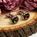 Graduated Color Water Drop Crystal Cufflinks