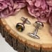 Graduated Color Water Drop Crystal Cufflinks