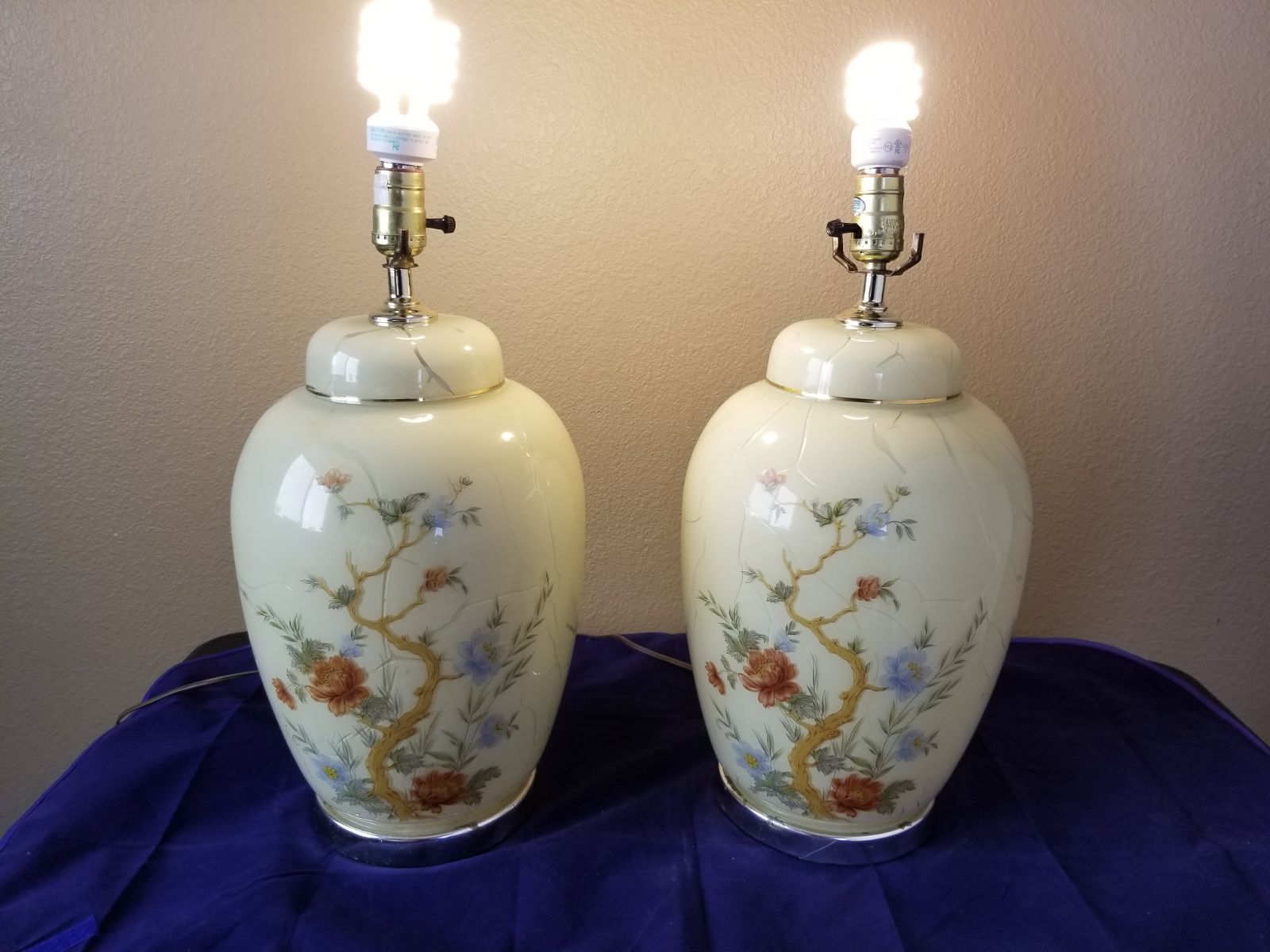 Asian Ginger Jar Crackle Lamps