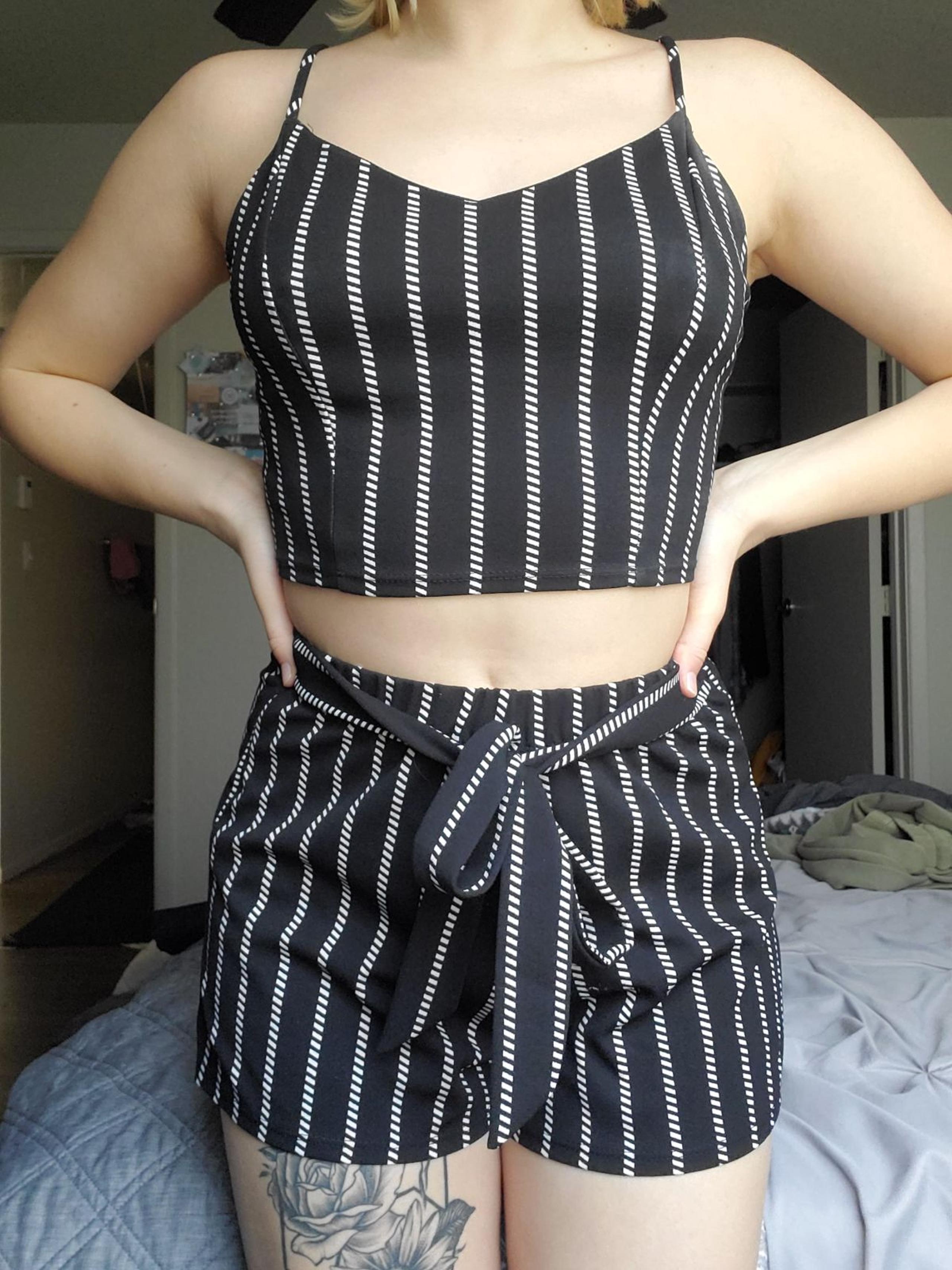 Matching Crop top and shorts set
