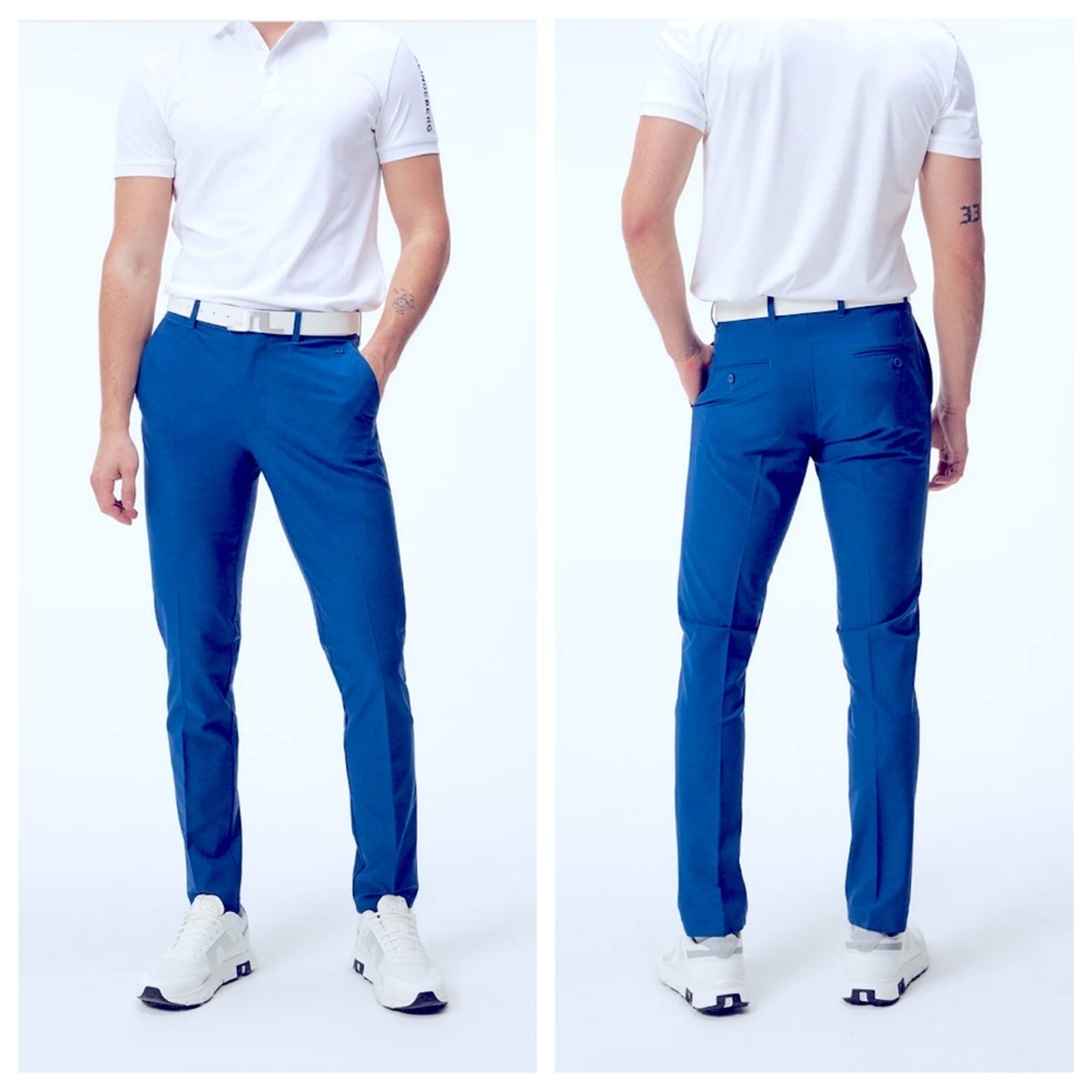 NWT J. LINDEBERG Men’s Nautical Blue Ellott Micro High Stretch Golf Pants