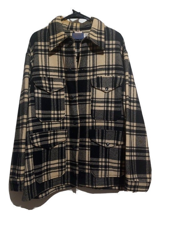 PENDLETON Wool  Plaid Jacket Coat Blanket Sz XL