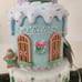 Gingerbread Mrs.Claus' Bakery Pastel Christmas Resin Layered Frosted Cake Decor