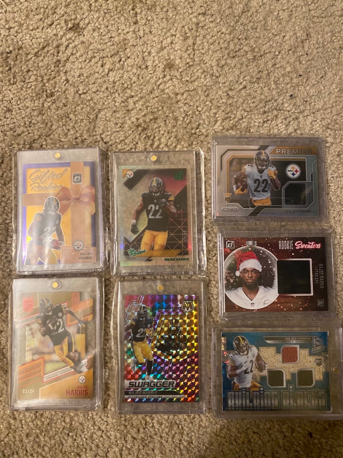 Najee Harris Rookie parallels and patch lot