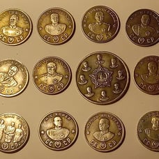 Great collection of 1945 WWII Russia Military Leaders 12 Souvenir Coins