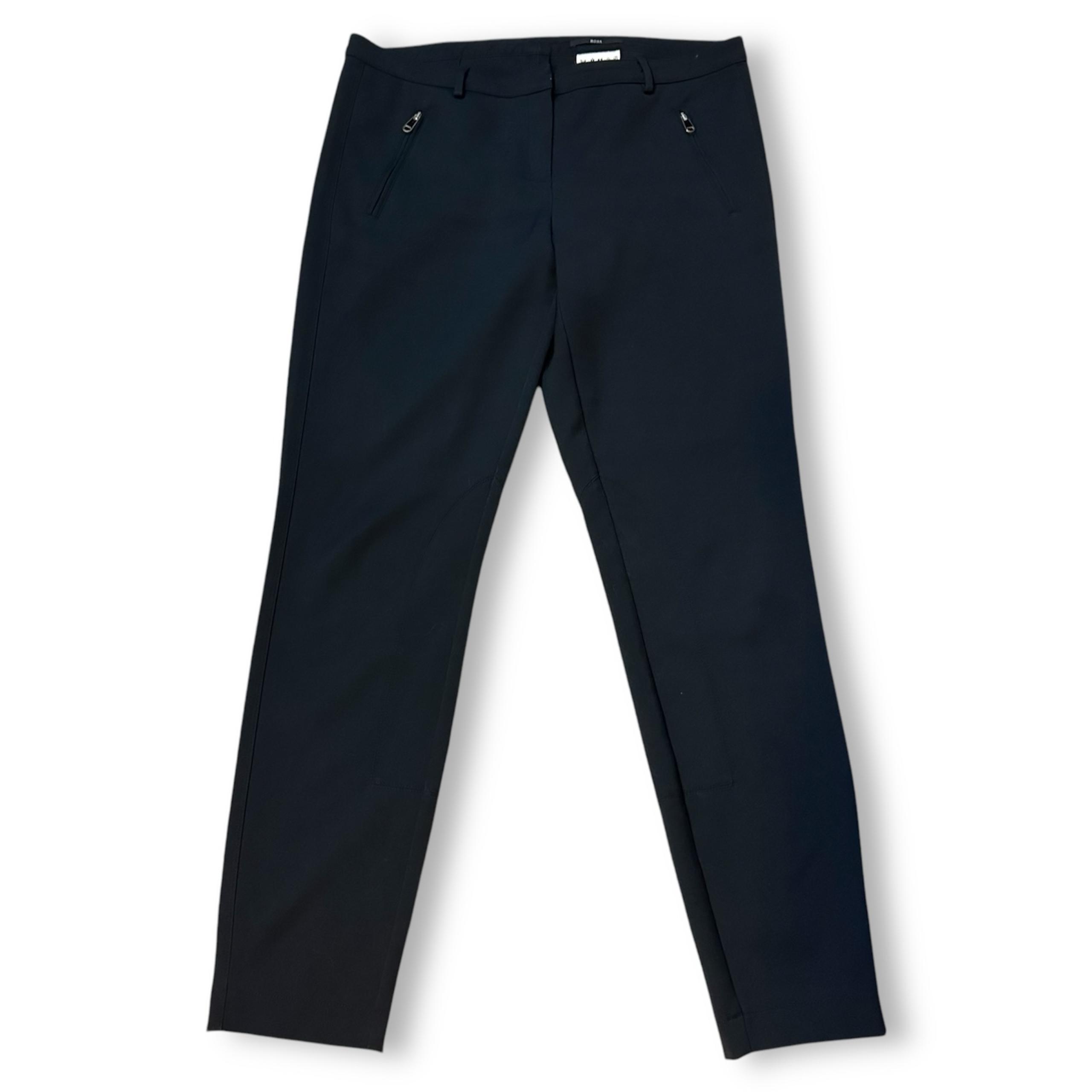 Hugo Boss Ashleigh Black Mid-Rise Slim Riding Trouser