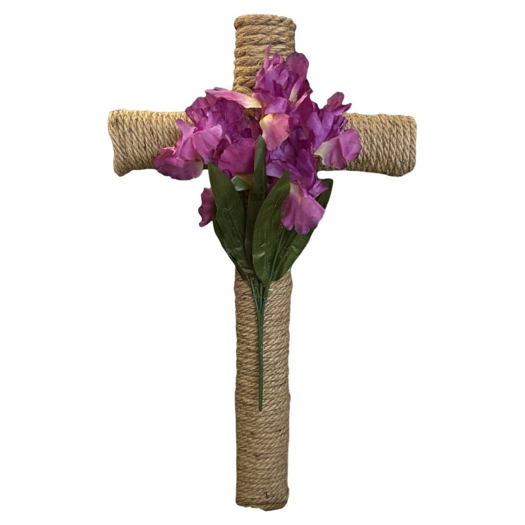 NEW Easter Cross Rope Braided Door Hanger Decor