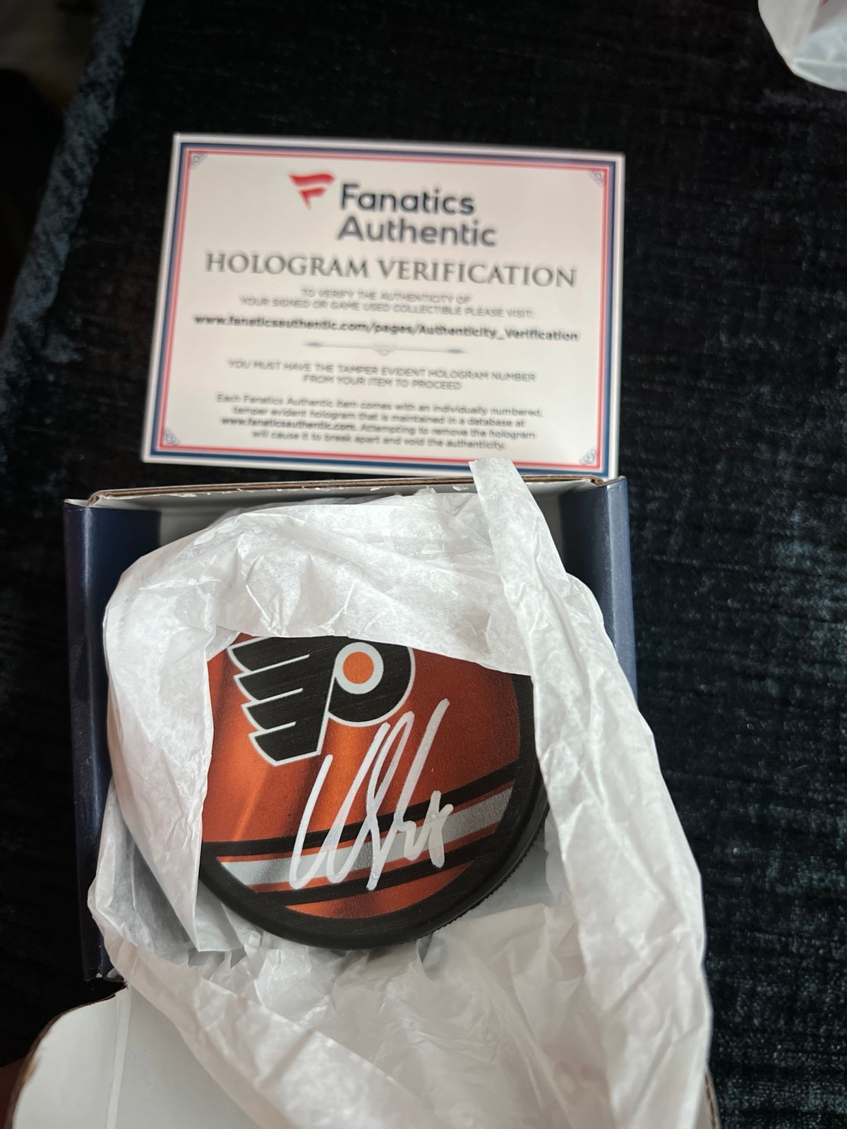 Signed Claude giroux puck