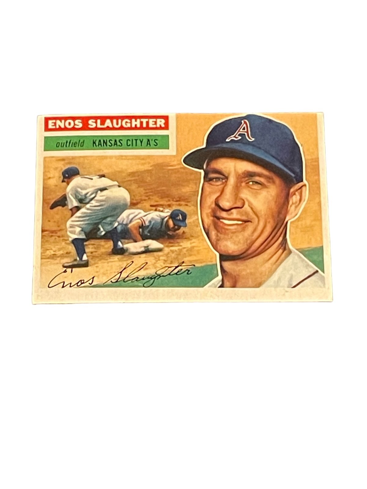 1956 Topps #109 Enos Slaughter Baseball Card Kansas City A's