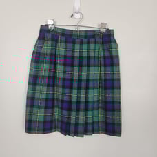 NWT Vintage Pendleton Plaid Wool Wrap Pleated Skirt - Size 12P