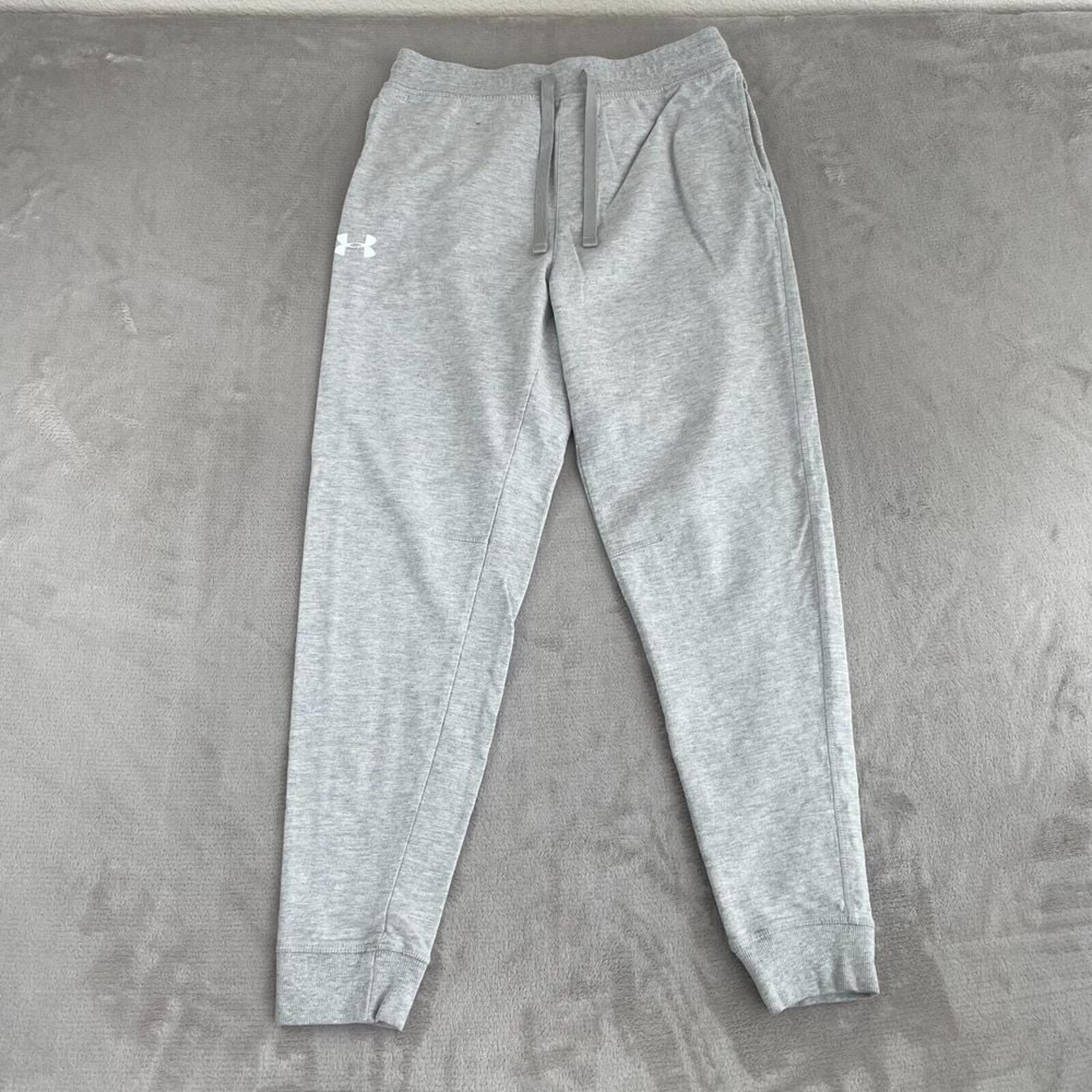 Under Armour Joggers Men Large Gray Loose ColdGear Tapered Fit Pants Active