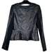 Hinge Full Zip Cutout Leather Moto Jacket Medium NWOT