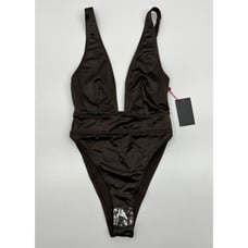 SOUTH BEACH WOMEN'S SWIMSUIT ONE PIECE BROWN SIZE 8 NWT #48B