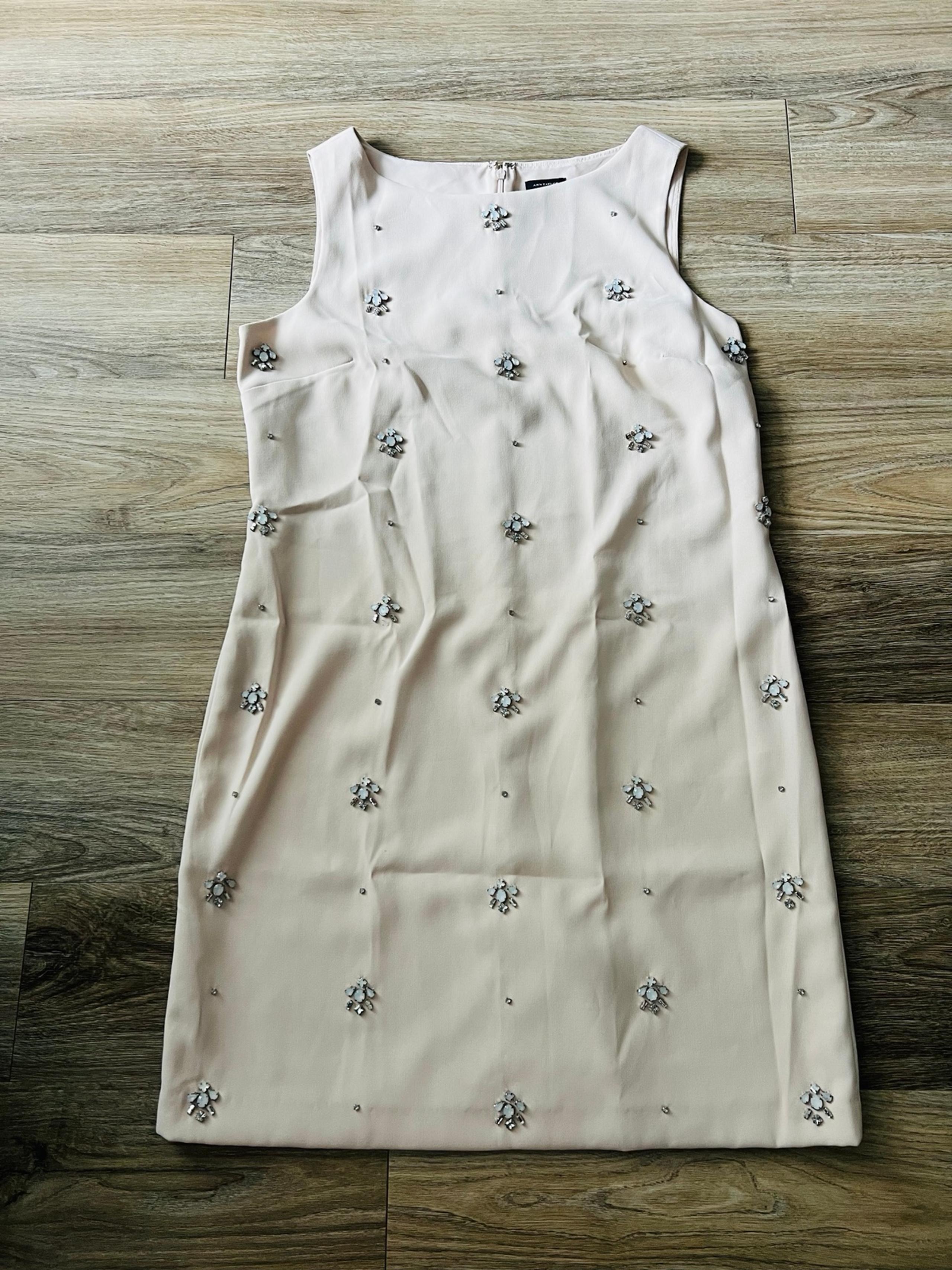 ANN TAYLOR Jewel Embellished Sleeveless Shift Dress Sz.12 $198