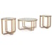 Milloton - Gold - Occasional Table Set (Set of 3)