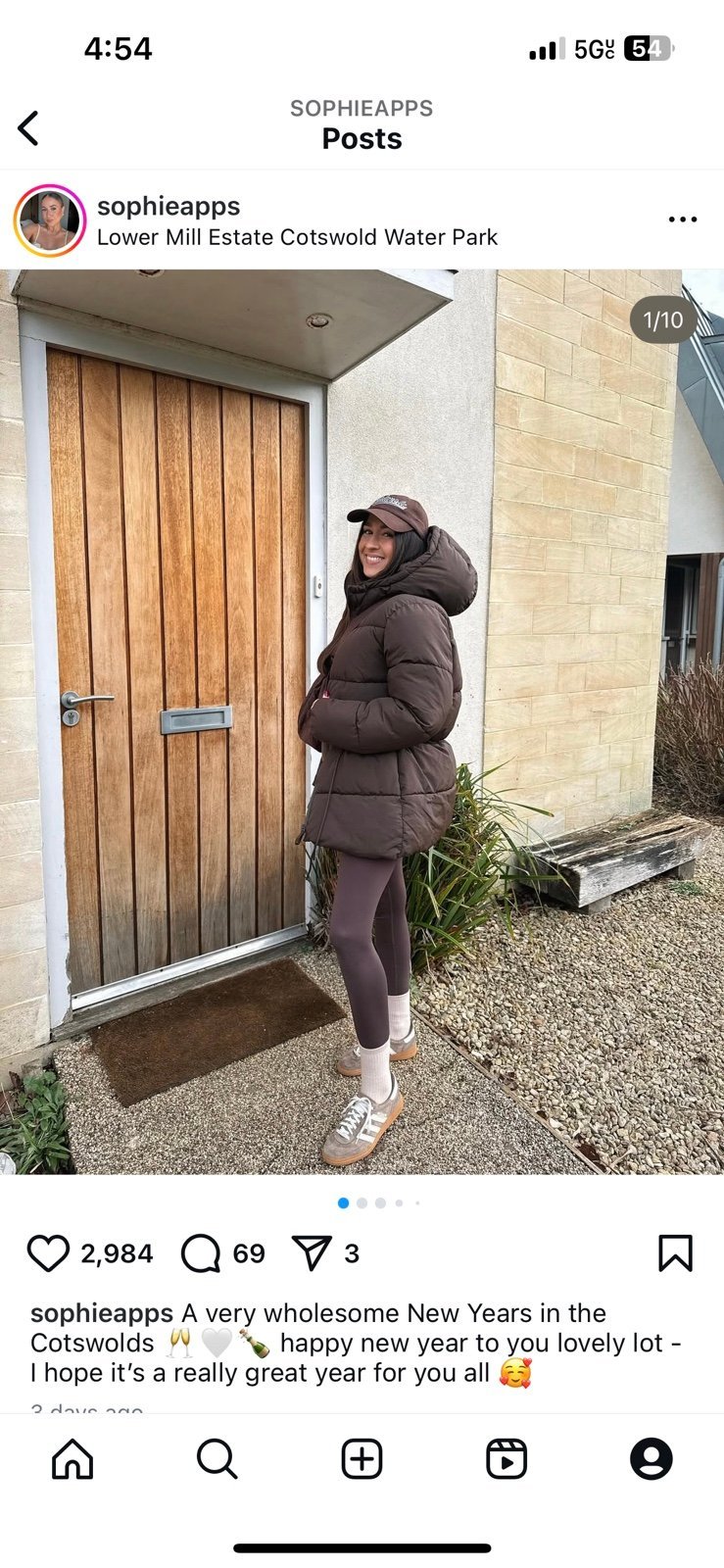 H&M Chocolate Brown Puffer Jacket