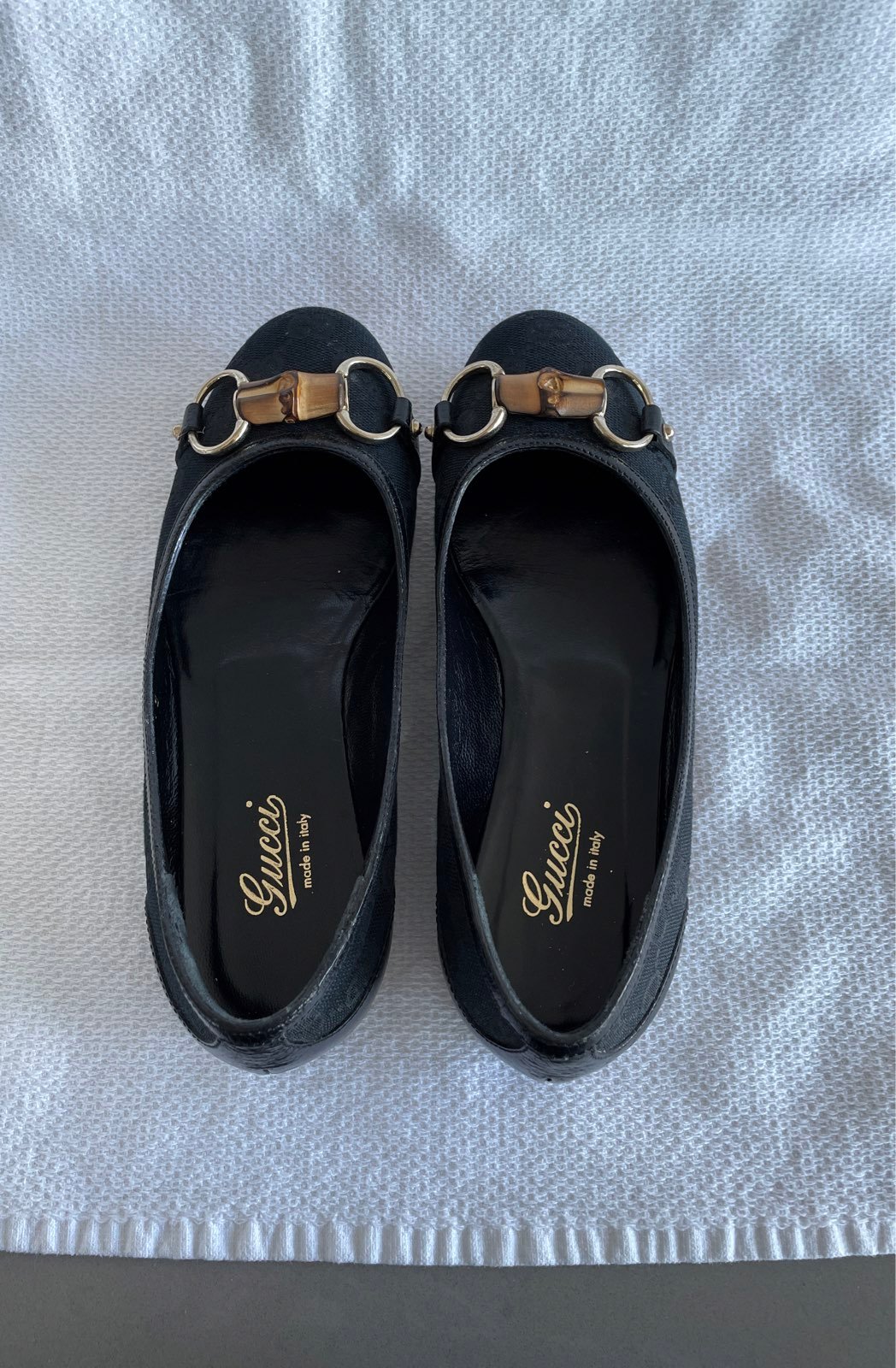 Gucci horsebit detail flats black 5.5