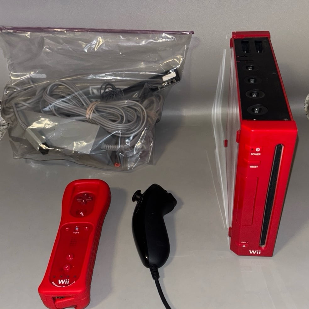 Nintendo Wii 25th Anniversary Limited Edition Red Console RVL001 Tested & Works
