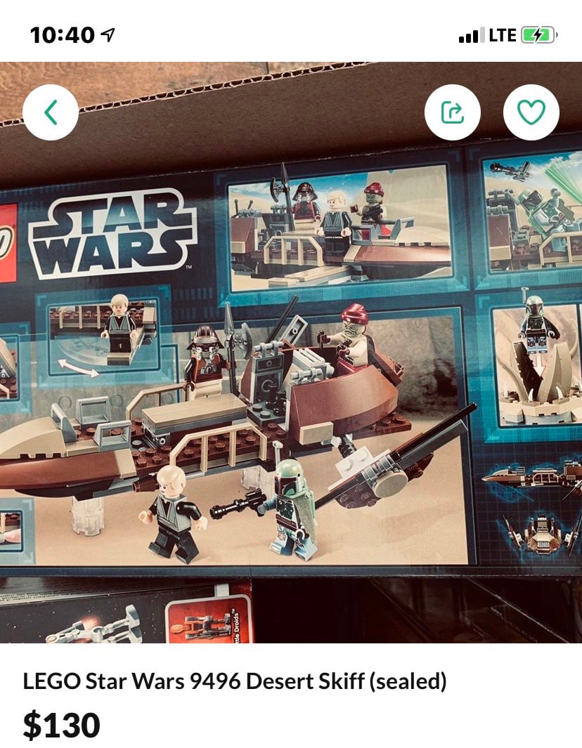 Lego starwars 9496 dessert skiff (sealed )