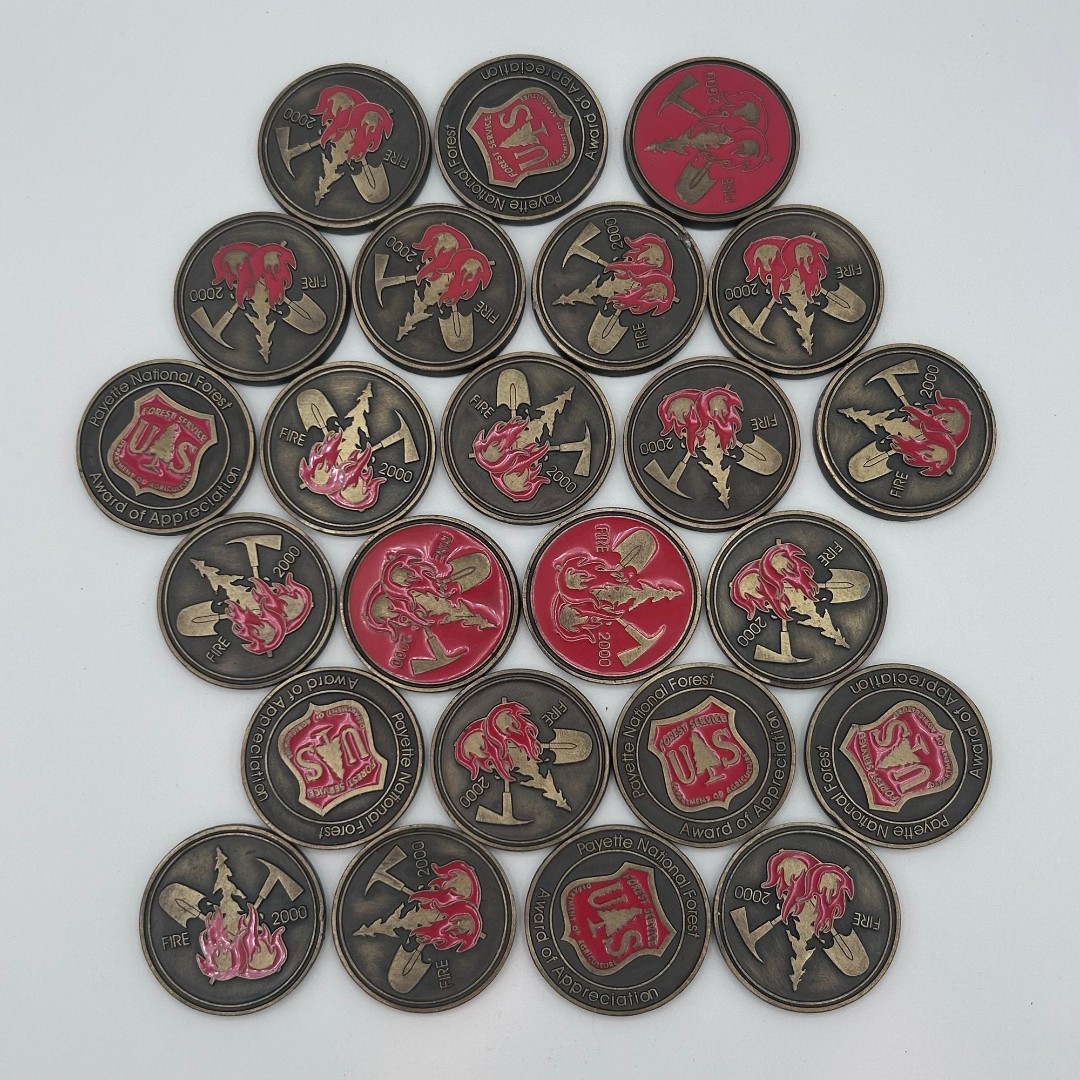 24 Payette National Forest Awards of Appreciation - Fire, firefighter, token