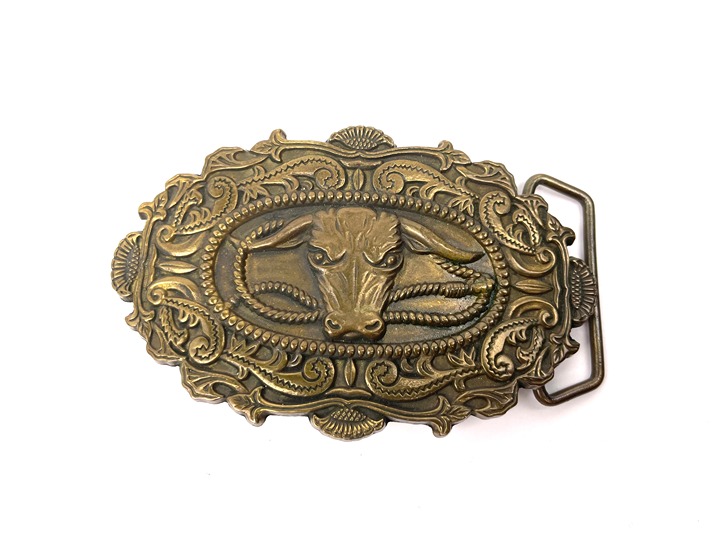 Vintage 1982 Baron Buckles BBB Solid Brass Belt Buckle 6283 Taiwan