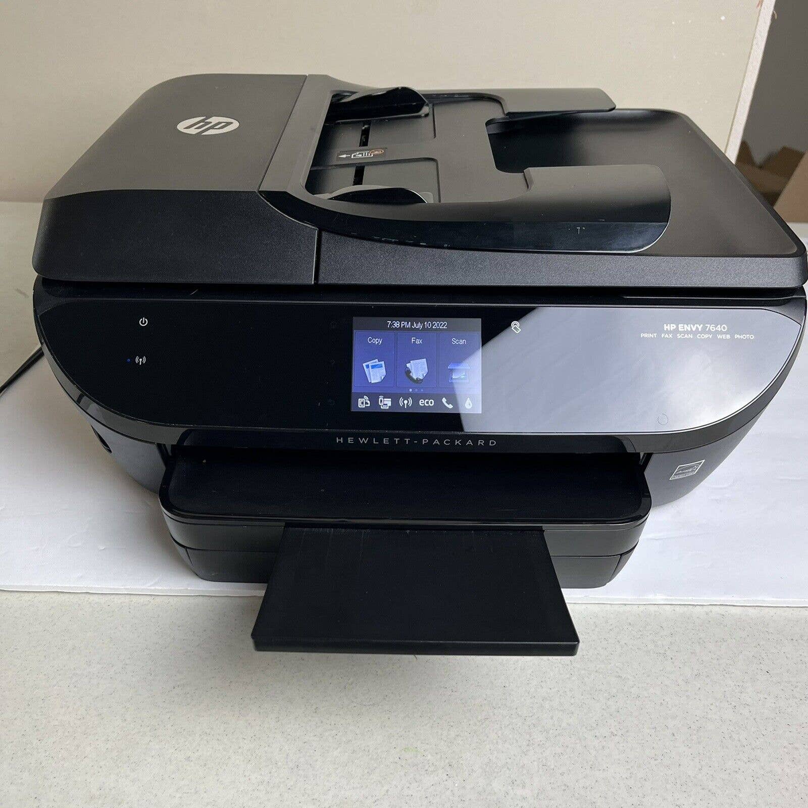 HP Envy 7640 e-All-In-One Printer; Print / Fax / Copy Scan / Web / Photo w/ ink