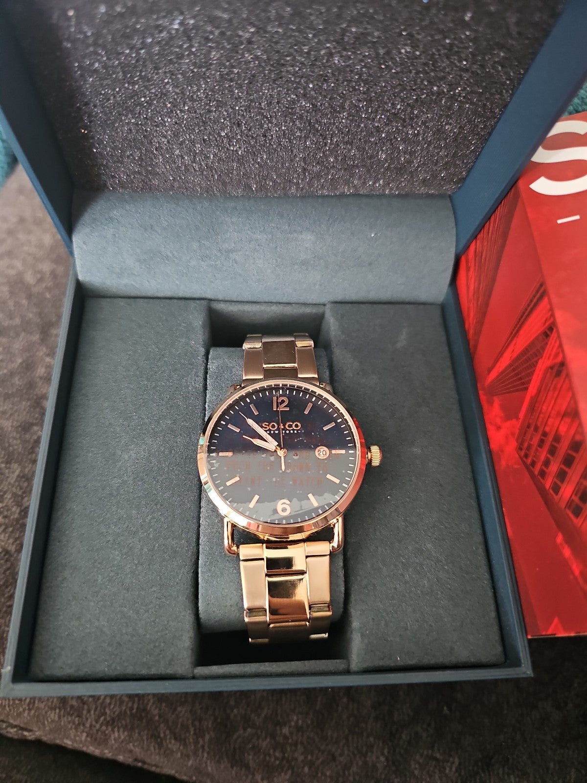 So&Co Madison Collection rose gold men's watch