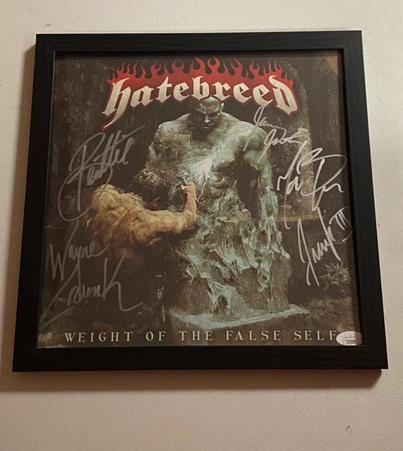 Hatebreed band signed autographed framed promo flat with jsa coa
