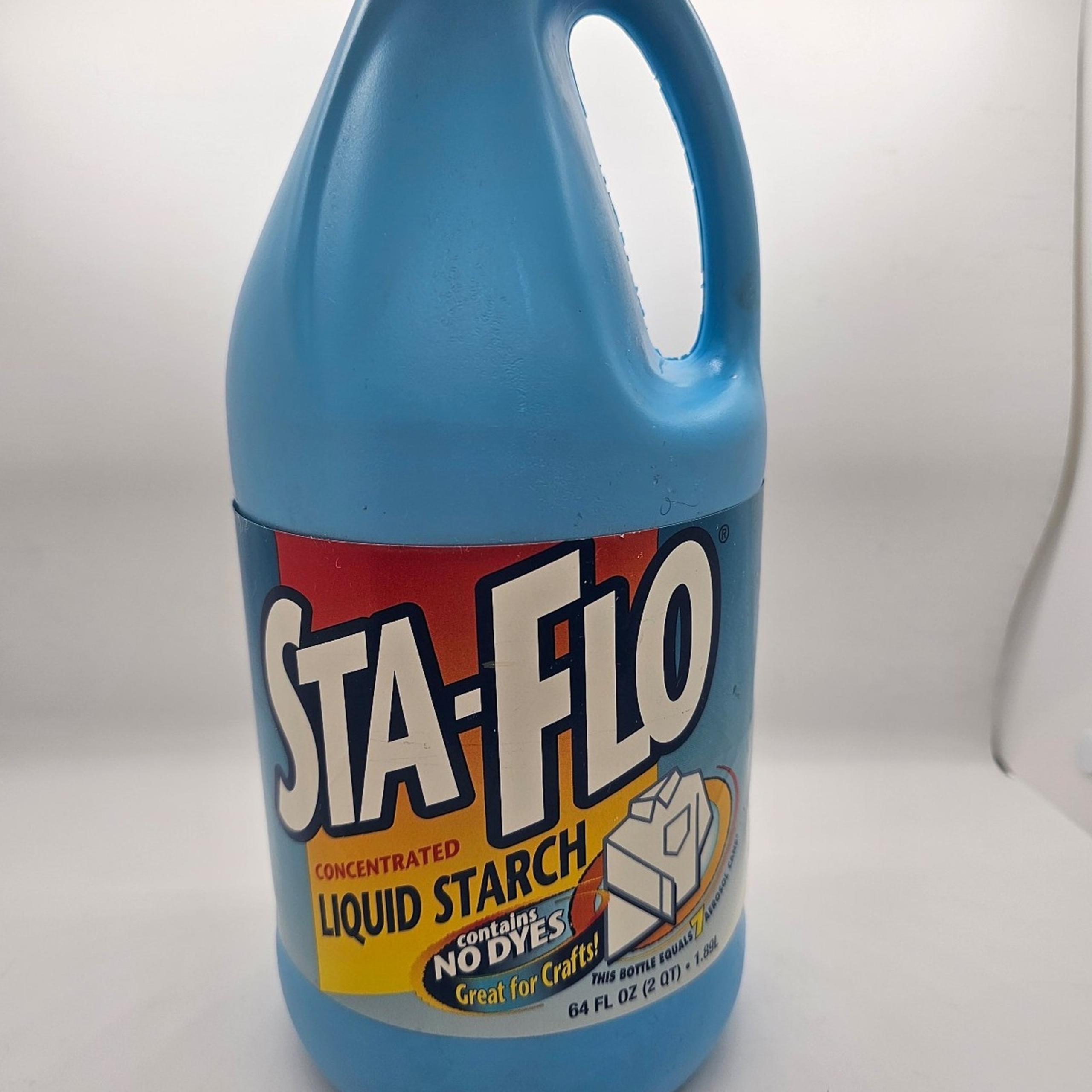 Rare Vintage Sta-Flo Liquid Starch 64 Oz 95% Full