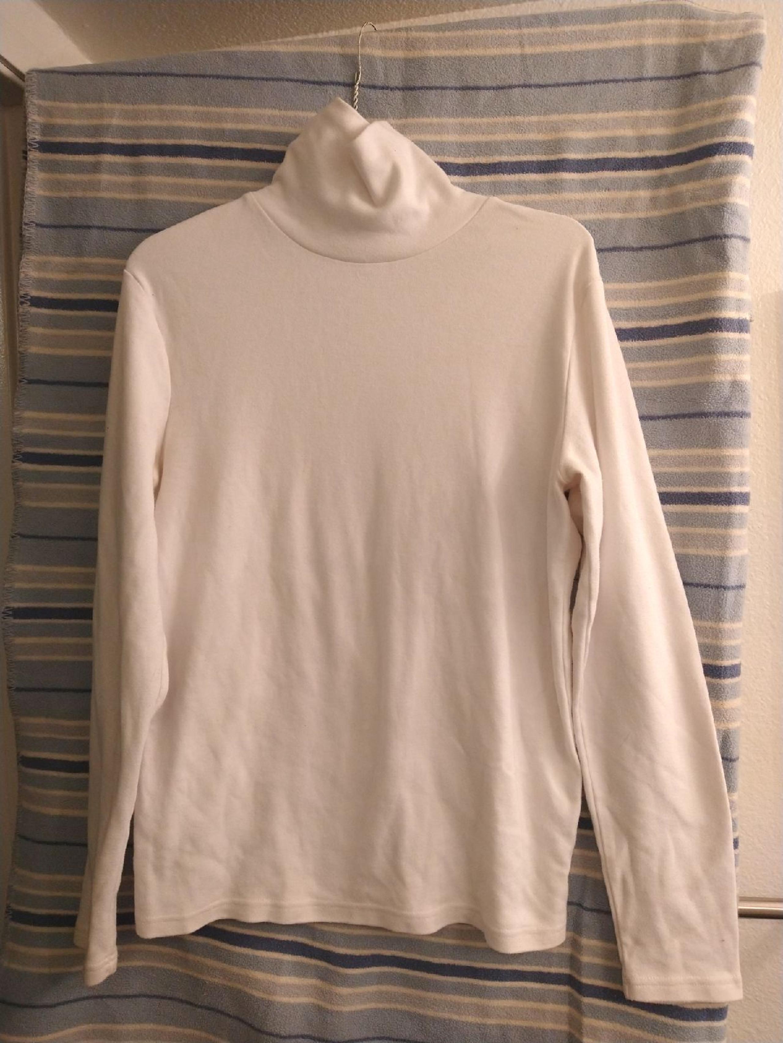 Simply Styled White Turtleneck Shirt for Women