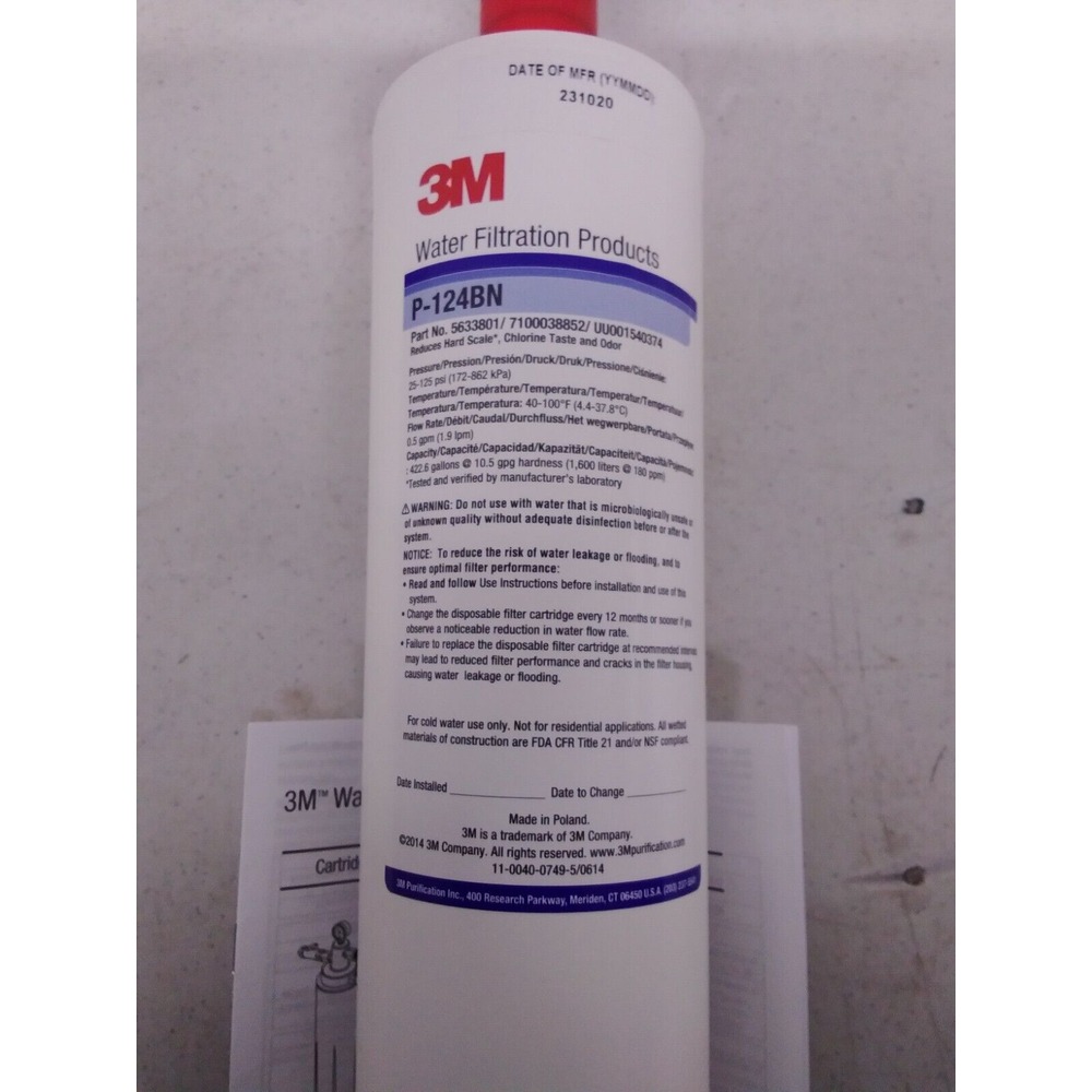 3M P124BN Hardness Reduction Replacement Cartridge OEM