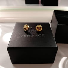 VERSACE Versace Earrings Gold Medusa Unisex No Catch