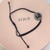 TOUS Camille Bracelet Silver with Labradorite and Diamonds black Cord Bracelet