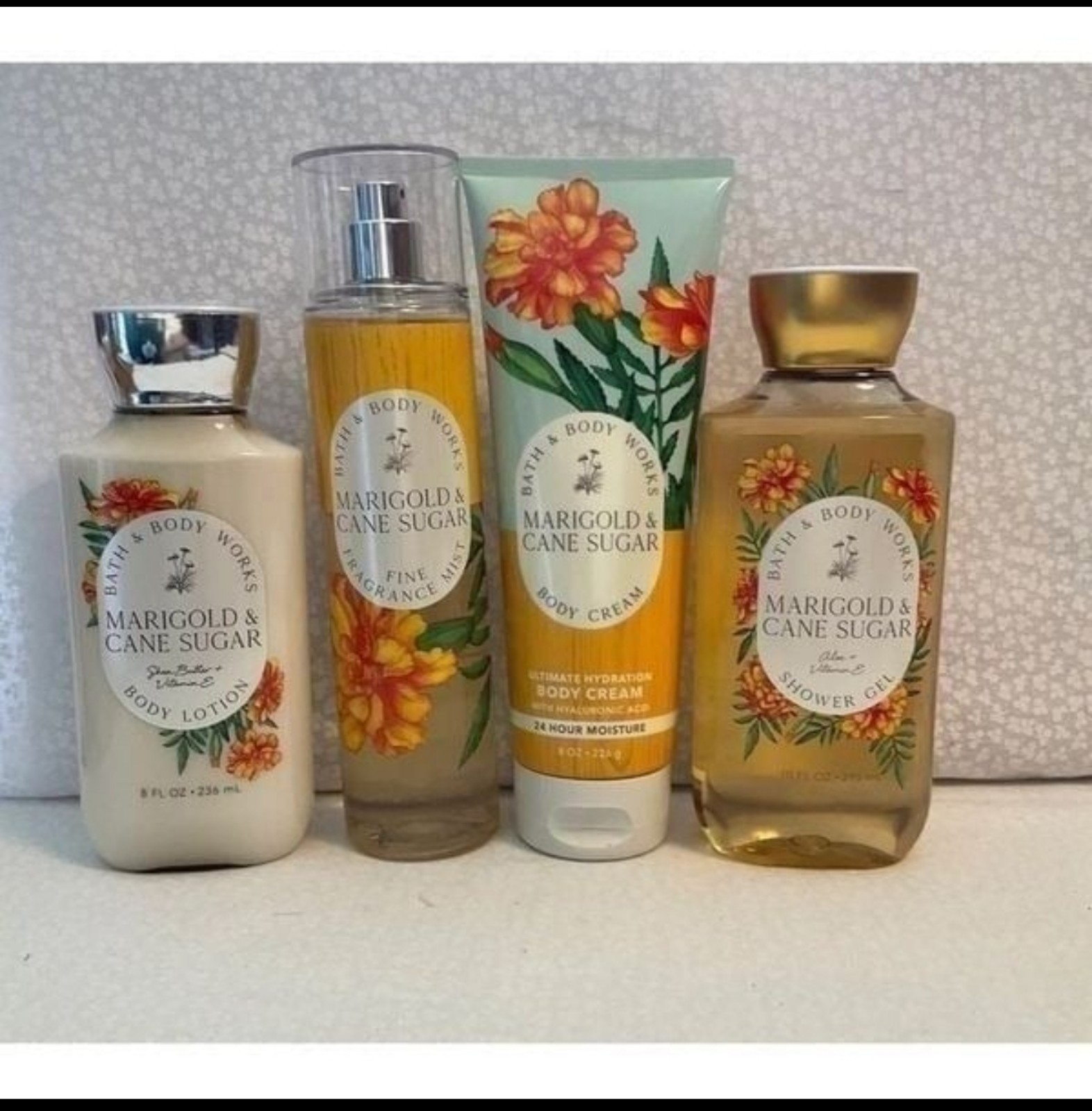 Bath and body works Marigold and cane sugar Set 4 pcs