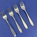Vintage WMF Cromargan GERMANY Salad Desert Fork Stainless Flatware Set of 4