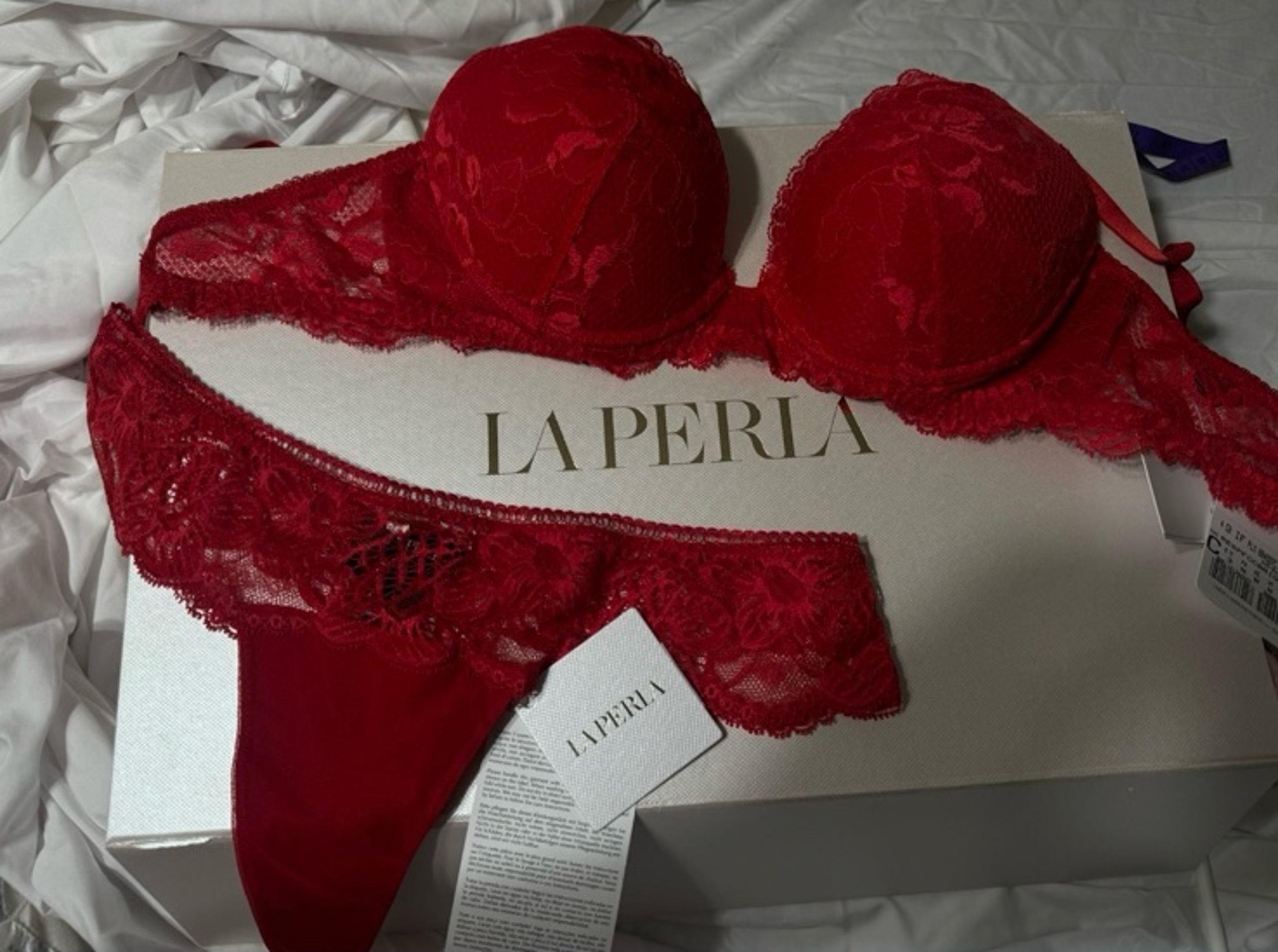 La Perla Bra (36C)And Panty(L) Set Luxury Lingerie