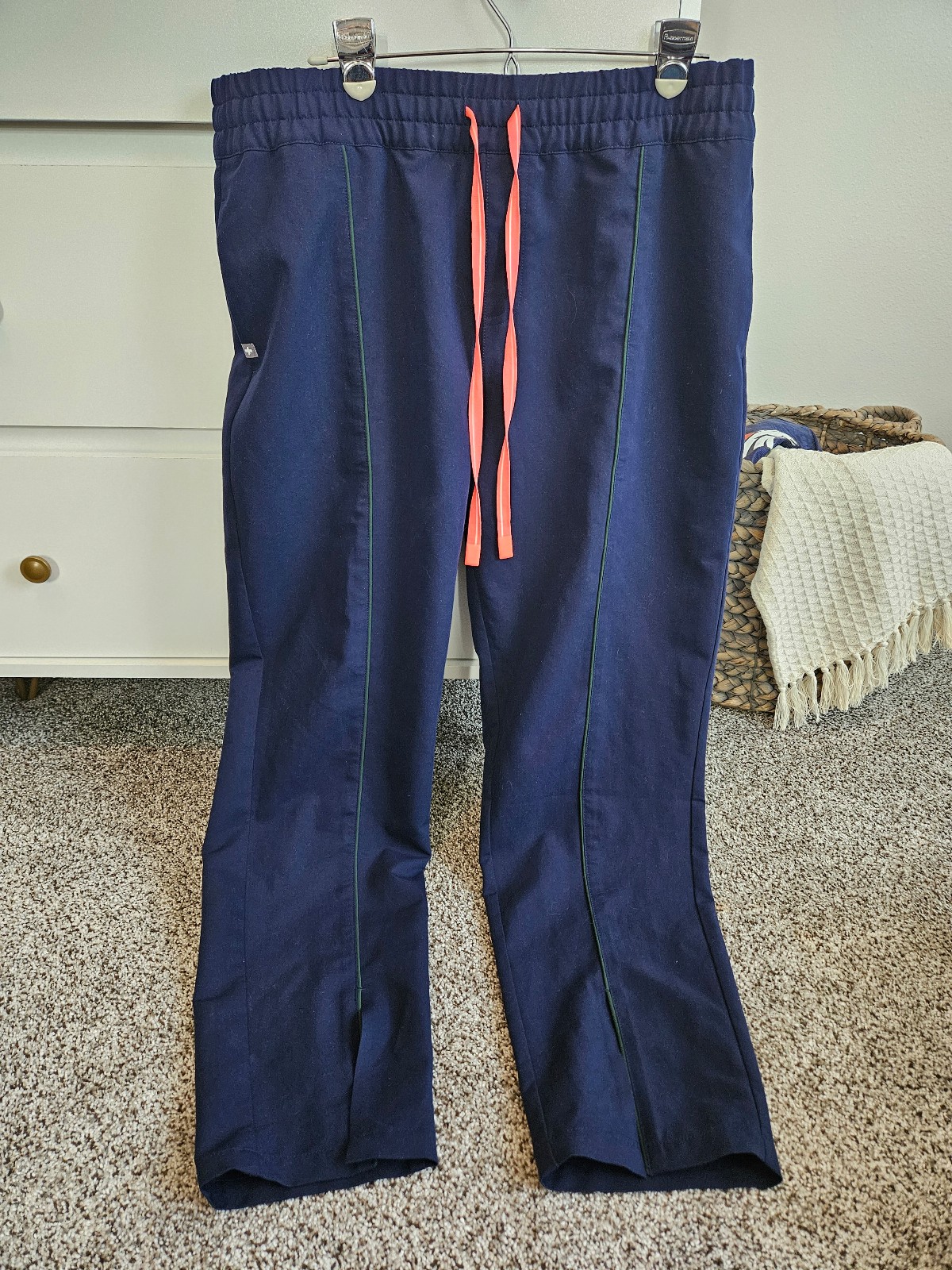 Figs Racing Navy Lira Split Hem - Petite Scrub Pants