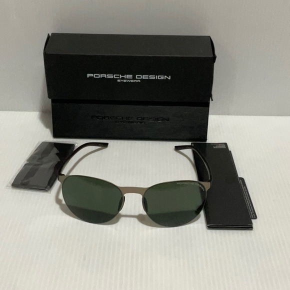Porsche design sunglasses P8660 unisex round green lenses made in Italy