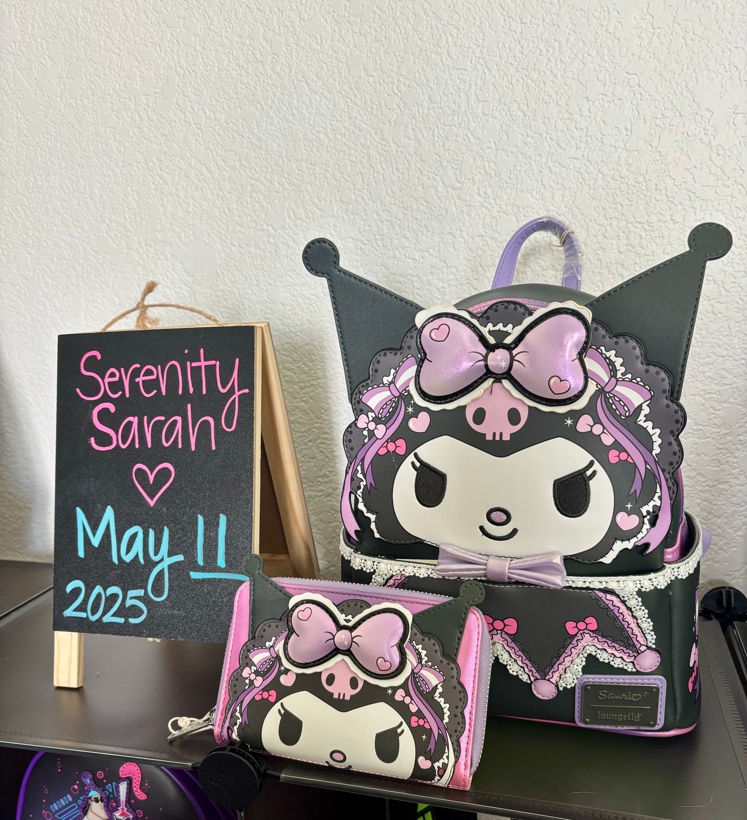 NWT Loungefly Kuromi Lolita BAM Exclusive mini backpack and wallet set