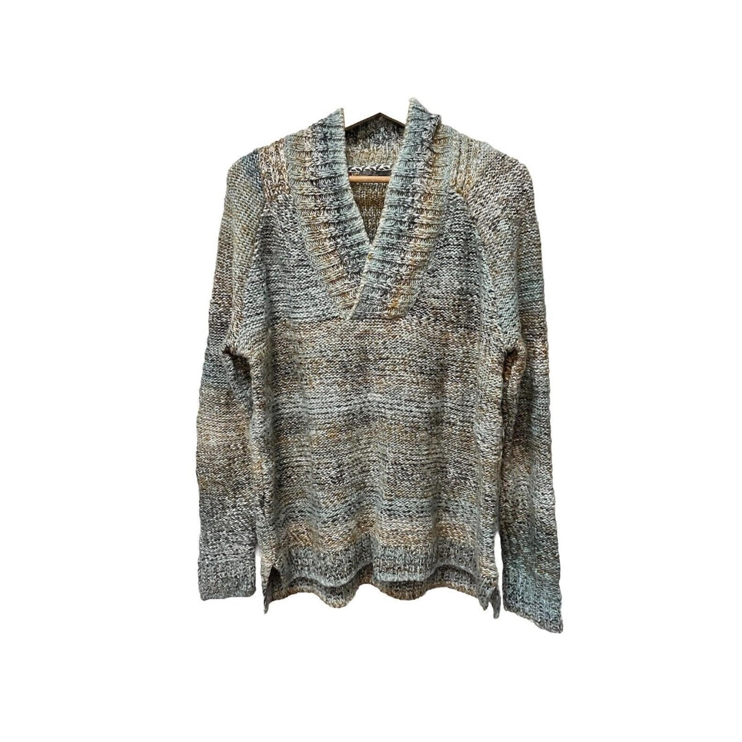 Claus Sweater Pullover Wool Blend Women's Sz Large Chunky Knit Multicolor - prAna