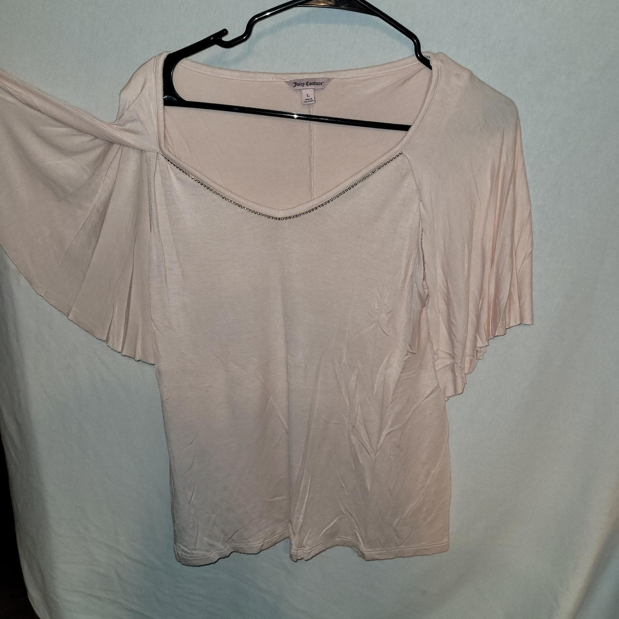 Juicy Couture Pink Top with Rhinestones sz L