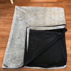 HD DESIGNGS duvet cover with faux thin gray fur