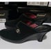 Cole Haan Heels Women's 8 B Black Suede Leather Mules Clogs Shoes