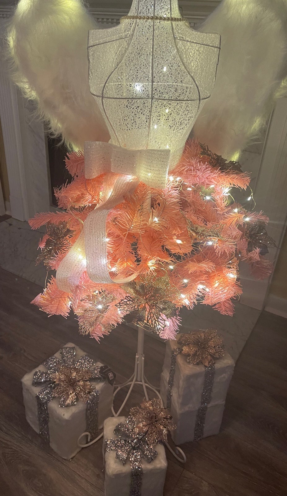 Barbie PINK mannequin Dress lady TREE decor pottery barn shabby chic dunn NEW ❤️