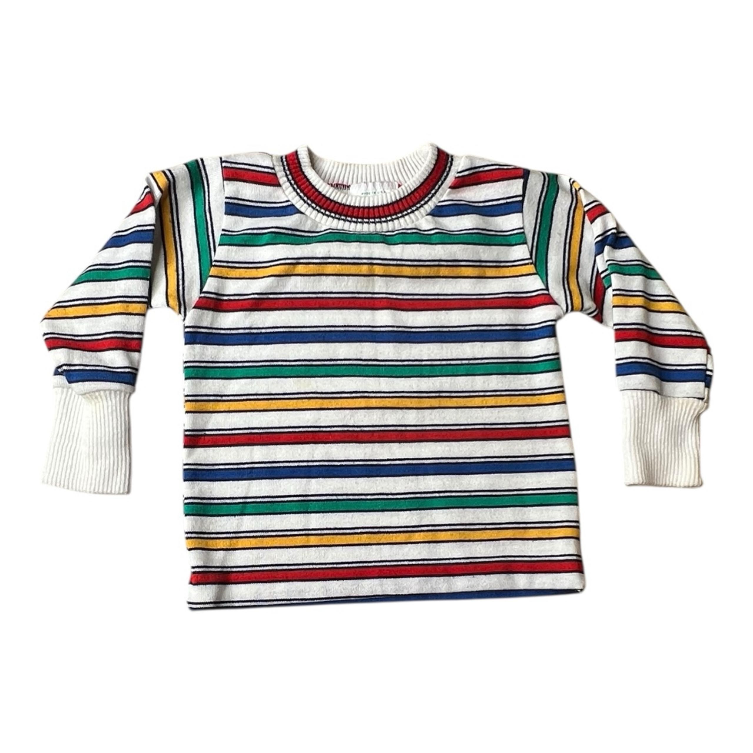 Healthtex 80s Vintage White Striped Long Sleeved Shirt Size 12 Months
