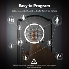 NEW King Force Keypad Deadbolt Lock Keyless Entry Door Lock with 50 Codes M15S
