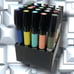 Lot 25 Vintage Chartpak AD Markers Assorted Colors Desktop Holder Architect NEW